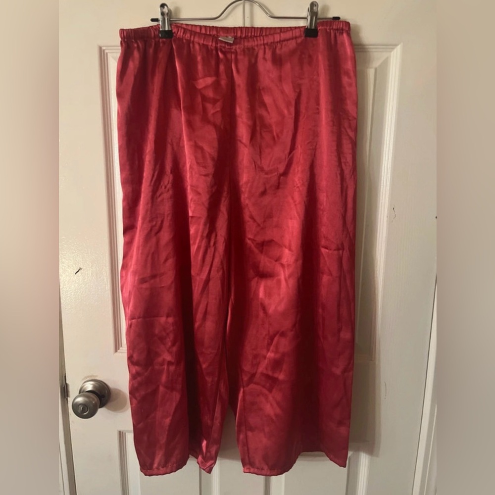 Women’s Red Satin Maxi Skirt - Unbranded